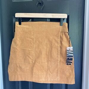 NWT HYFVE Corduroy Camel Color Mini Skirt-Size M